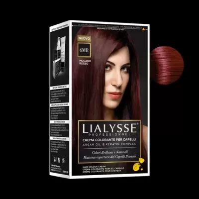 Creme Colorante para Cabelo 6MR Mogno Vermelho Lialysse