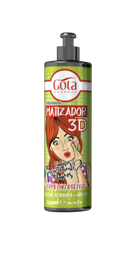 GOTA DOURADA MATIZADOR 3D VERMELHO INT. 300ML