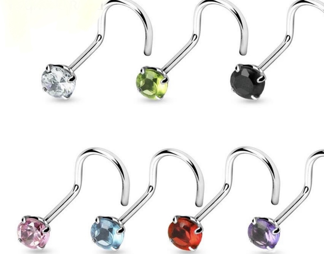 Piercing nostril com pedra Clear