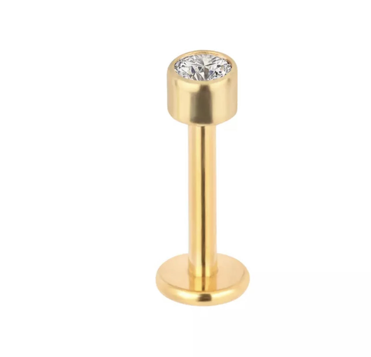 Piercing titanio ponto luz Gold