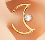 Meia Lua Daith - titânio gold