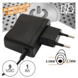 Alimentador Switching 9V 1A ficha 5.5x2.1mm