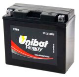 Bateria Unibat Ready CT12B-FA, 11A, CCA 180A, polaridade LH, 151x70x130mm (Ducati Y2K - em diante), bateria AGM lacrada de fábrica, sem manutenção