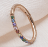 Argola colorida Rose Gold 