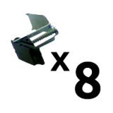 Garra Fixação Lava Louça 2186 x 8 preta (plástico) Rodi