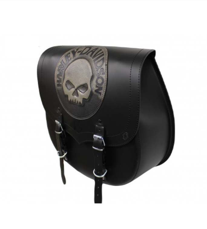 ALFORGE LATERAL PARA HD SOFTAIL MODELO SPARTA WILLIE G SKULL
