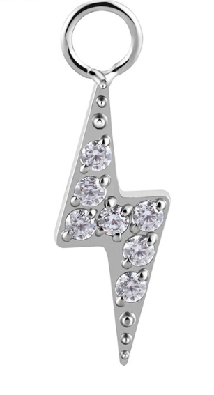 Pendente Raio com zircônias  Titanio 